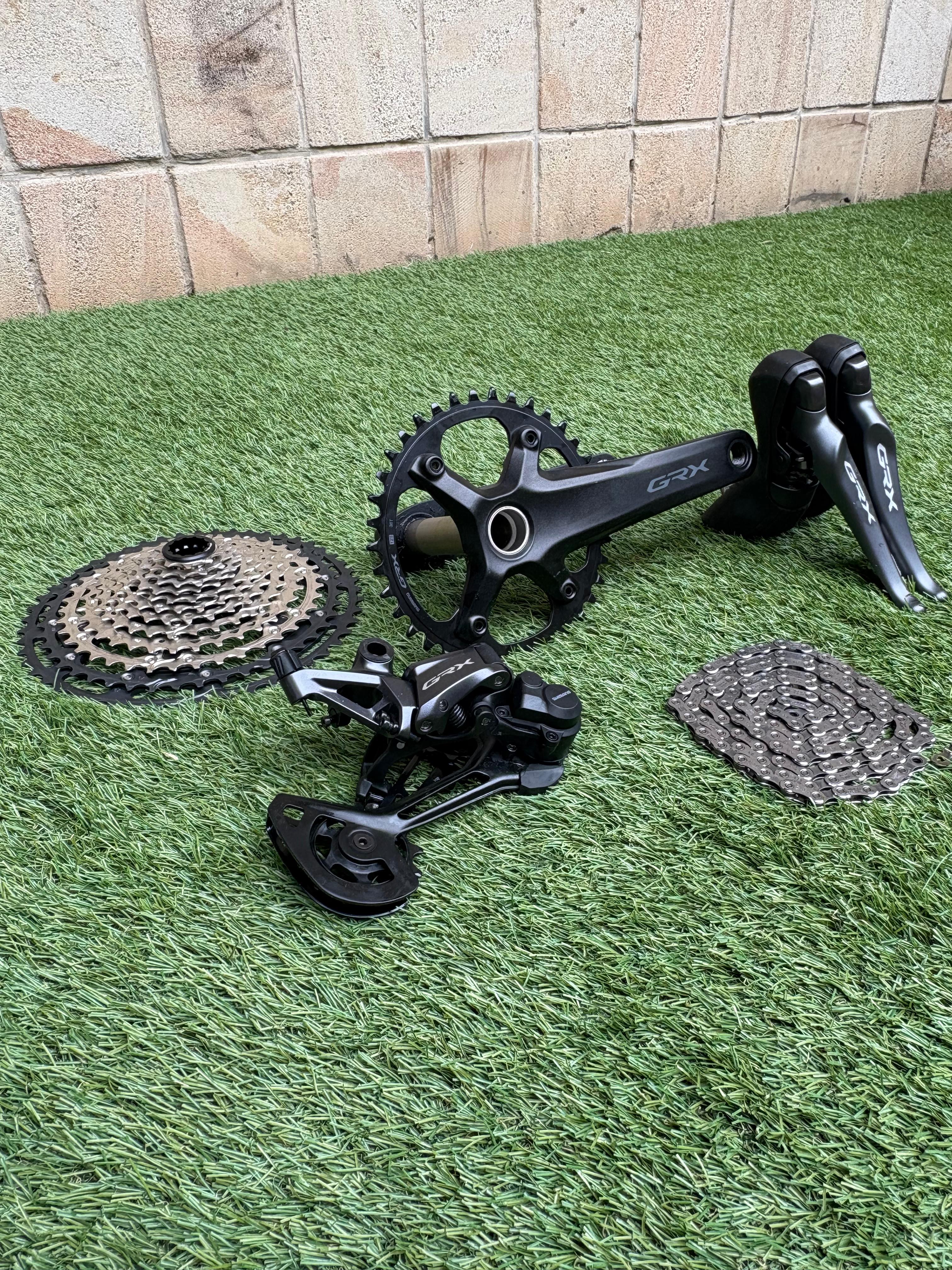 GRX Groupset 1X12 ( GRX Shifters,Jockey,Chain,Crankset and XT 12 speed Cassette)